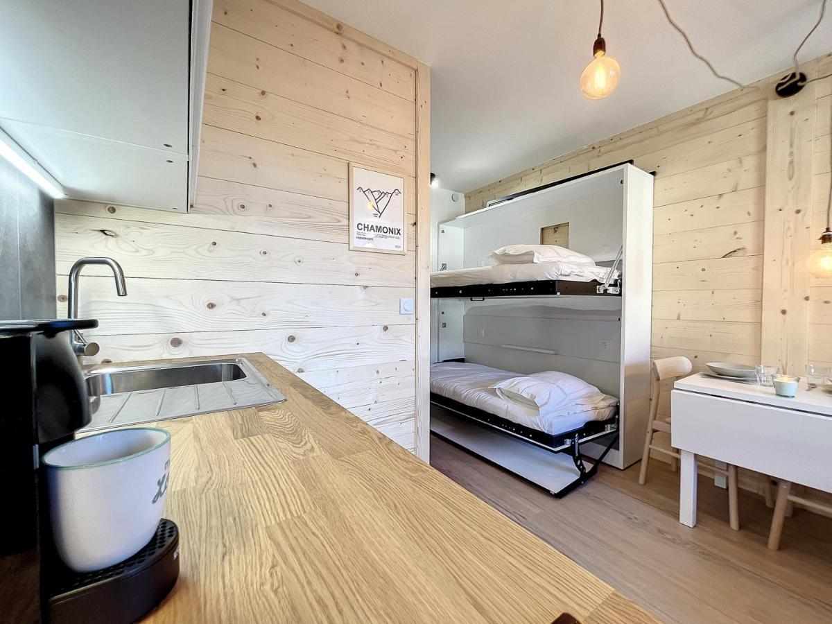 Superbe Studio Refait A Neuf Et Tout Equipe Avec Parking Chamonix Bagian luar foto